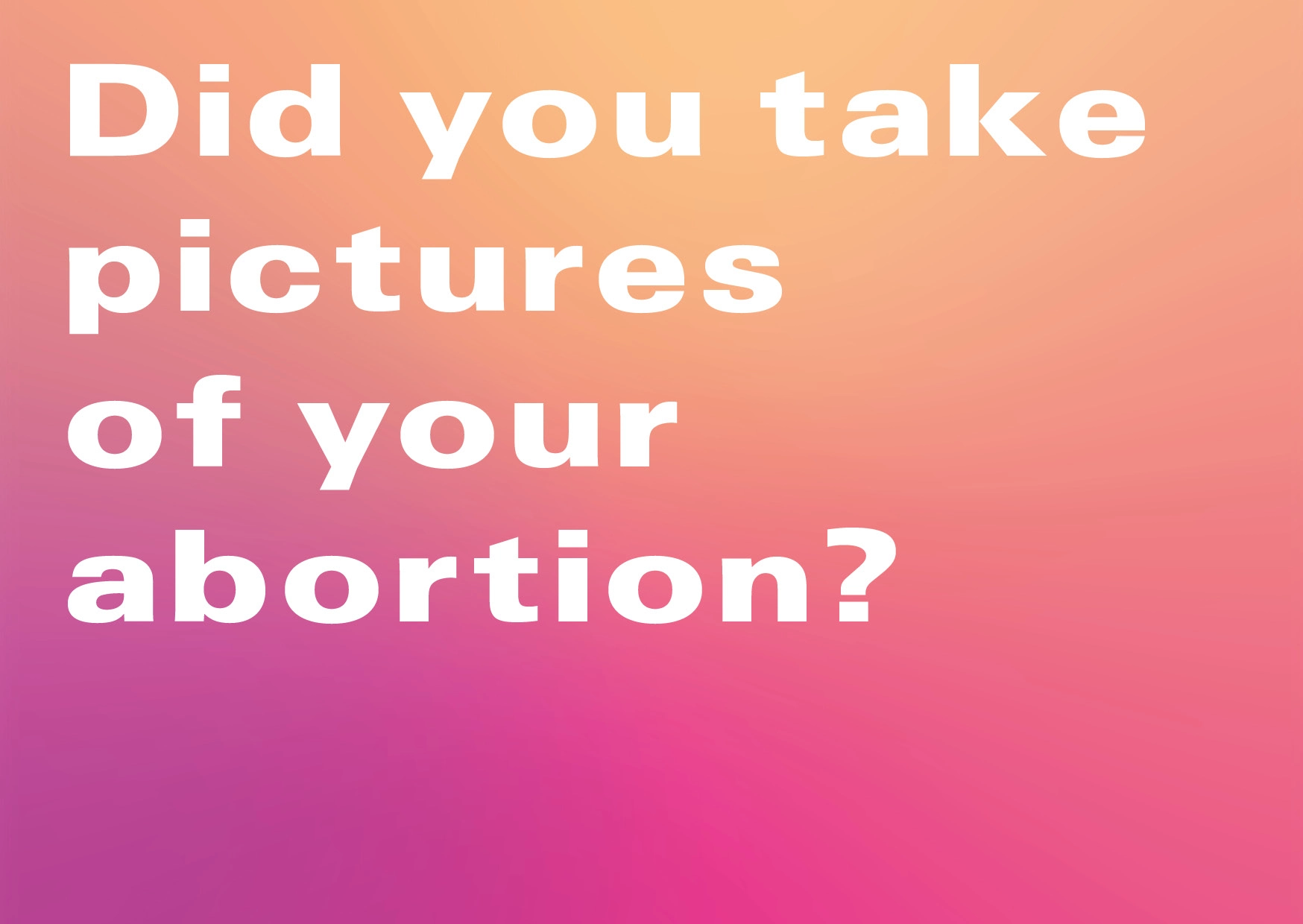 shot 1 from movie Getty Abortions by Franzis Kabisch